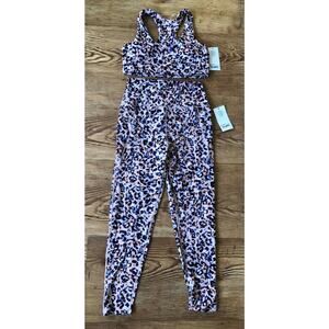 Sage Collective Sport Bra & Yoga Leggins Inkspot 2 Piece Set Size M NWT📦